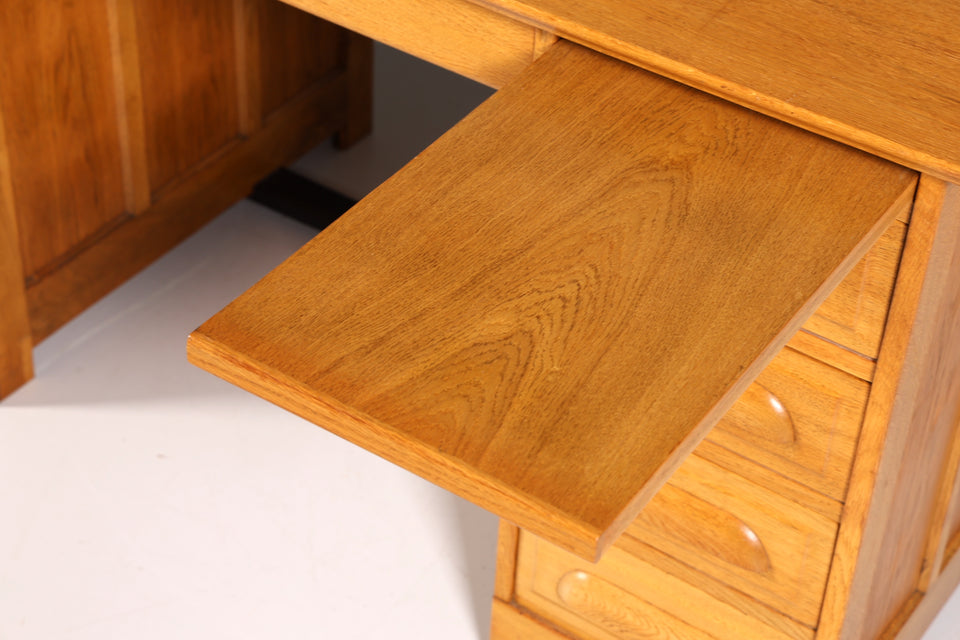 Stilvoller Bauhaus Schreibtisch echt Holz Bürotisch Antik Jugendstil Tisch