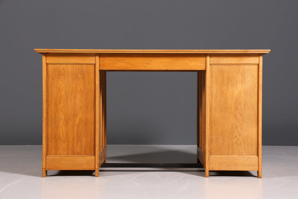 Stilvoller Bauhaus Schreibtisch echt Holz Bürotisch Antik Jugendstil Tisch