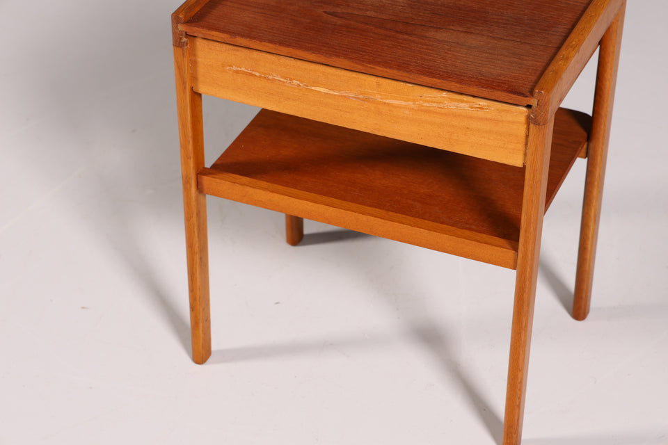 Wunderschöner Mid Century Beistelltisch Ablage Danish Design Teak Nachttisch 60s 1 von 2