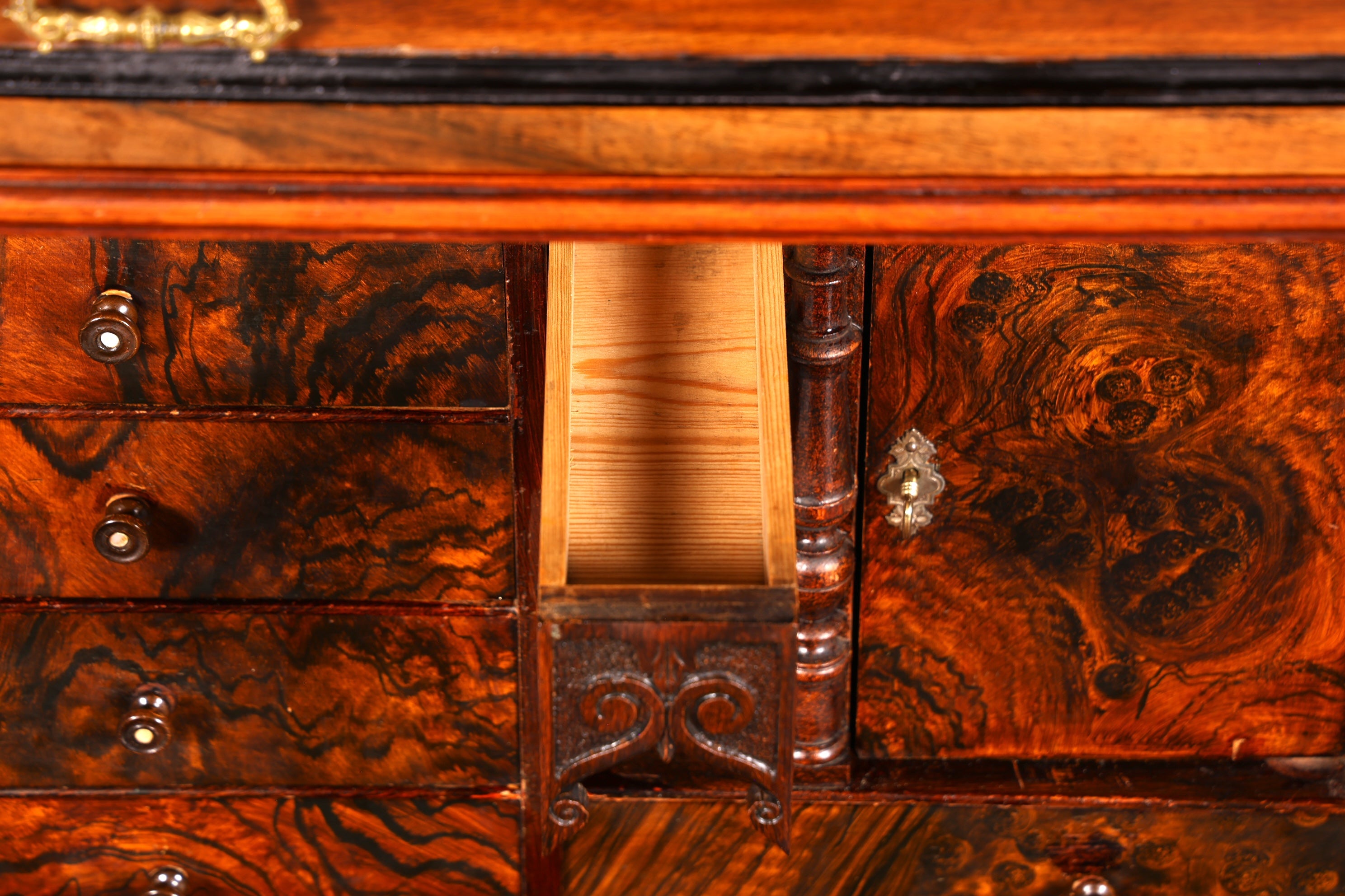 Traumhafter Gründerzeit Sekretär Vertiko Highboard Louis Philippe Kommode Sekretär Schrank um 1880