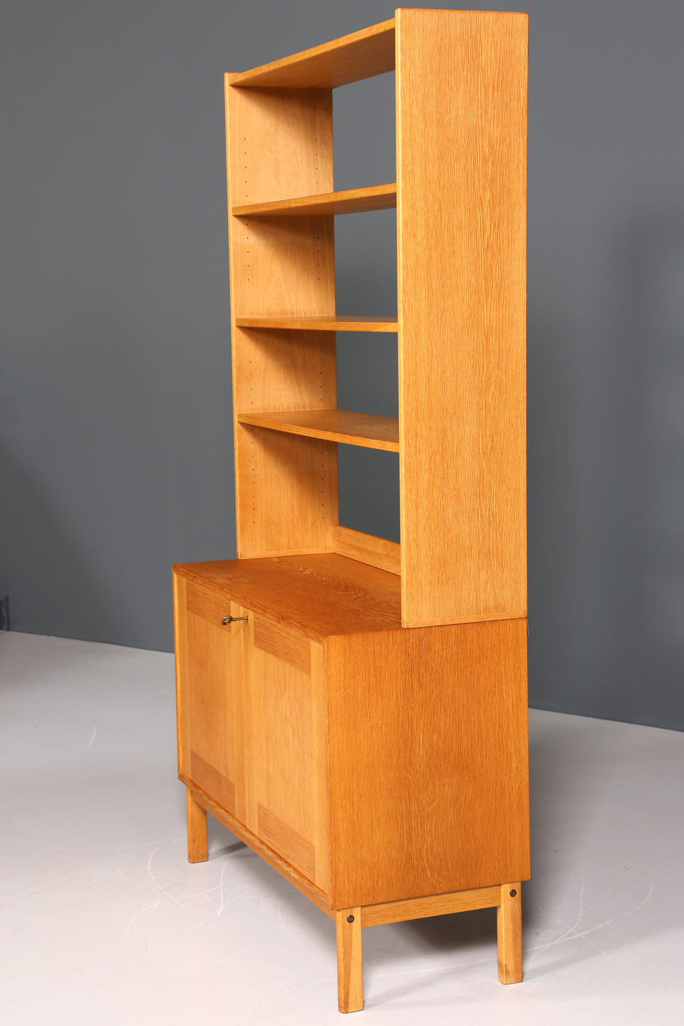 Wunderschöner Mid Century Regal Schrank Vintage Highboard Bücherregal Holz Kommode