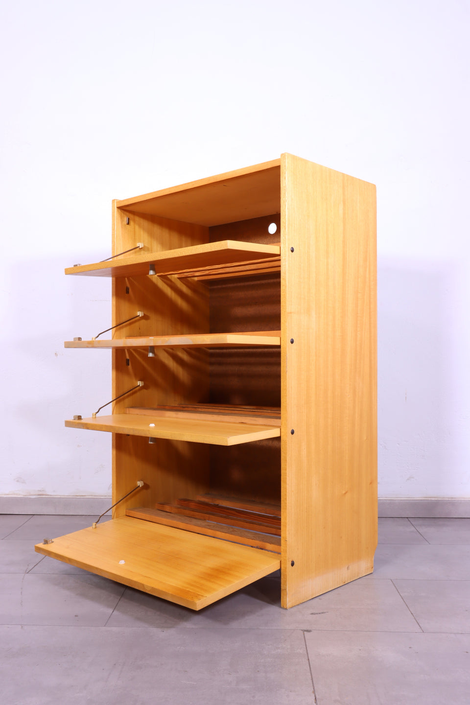 Wunderschöner Mid Century Schuhschrank Vintage Retro Flur Schrank