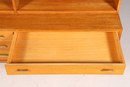 Wunderschöner XXL Mid Century Schrank Bücherregal Vintage Regal Bibliothek Holz Bookshelf