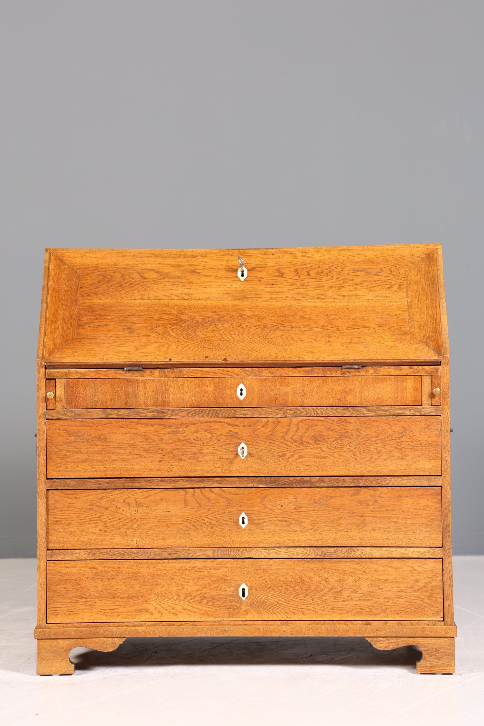 Traumhafter Barock Sekretär Büro Kommode Biedermeier um 1820 Eiche Schreibkommode Schreibtisch