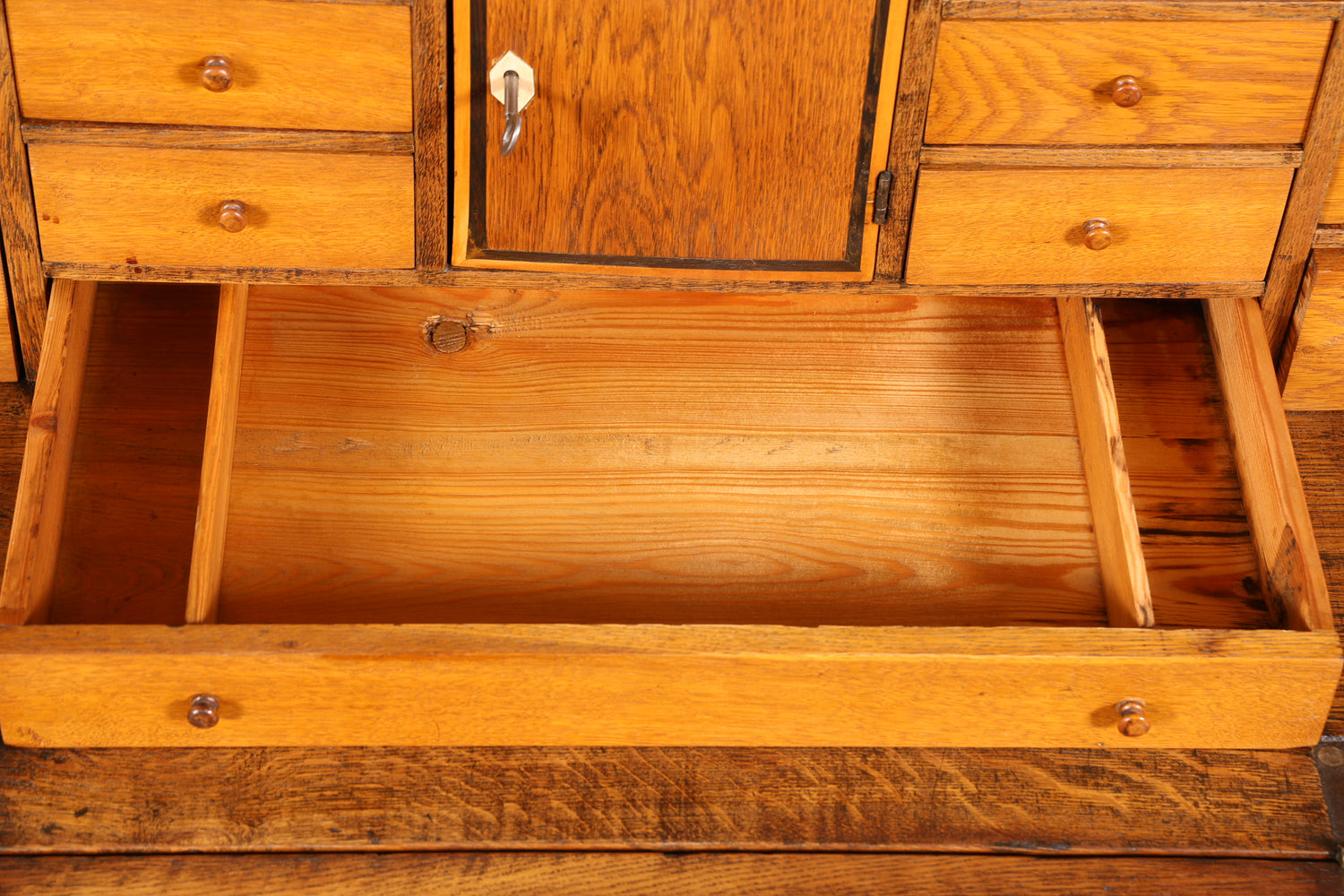 Traumhafter Barock Sekretär Büro Kommode Biedermeier um 1820 Eiche Schreibkommode Schreibtisch