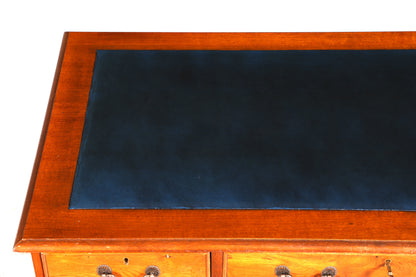 Wunderschöner Englischer Schreibtisch Kirschholz echt Lederauflage Bürotisch Office Desk Antik Vintage