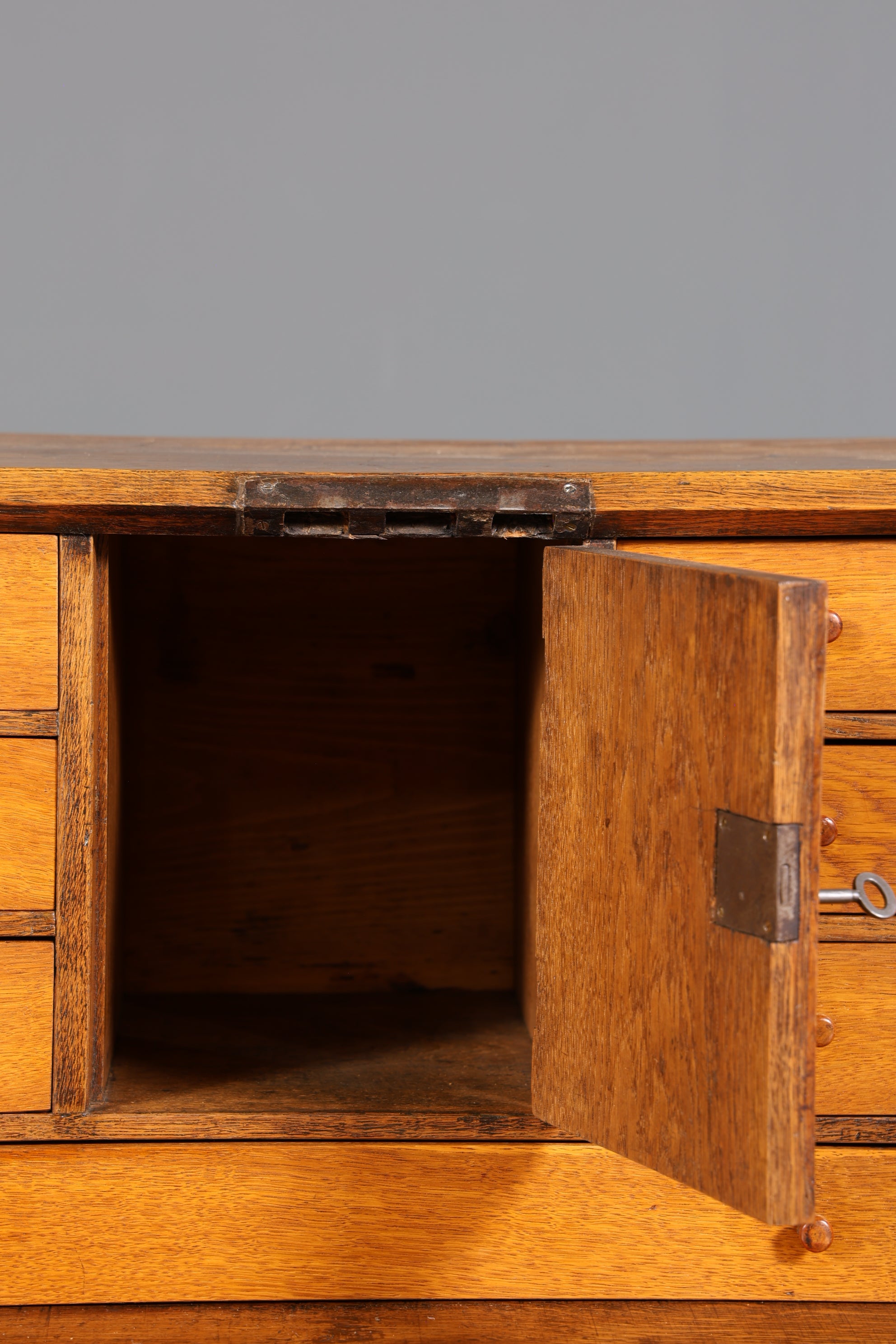Traumhafter Barock Sekretär Büro Kommode Biedermeier um 1820 Eiche Schreibkommode Schreibtisch