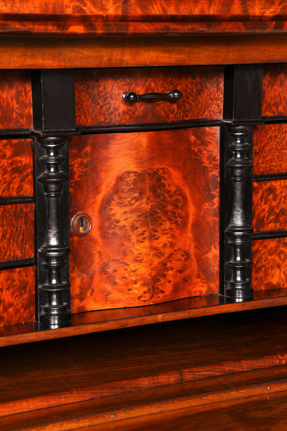 Wunderschöner Louis Philippe Sekretär Vertiko Highboard Schreibsekretär Biedermeier Massivholz um 1880