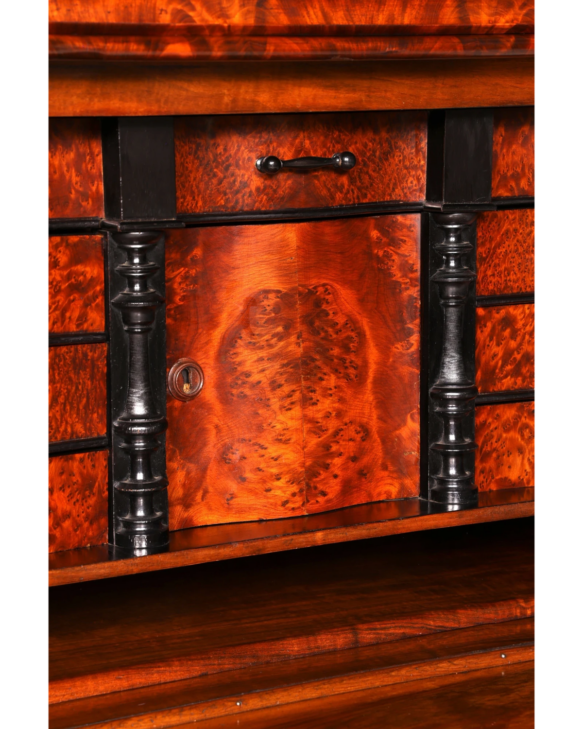 Wunderschöner Louis Philippe Sekretär Vertiko Highboard Schreibsekretär Biedermeier Massivholz um 1880