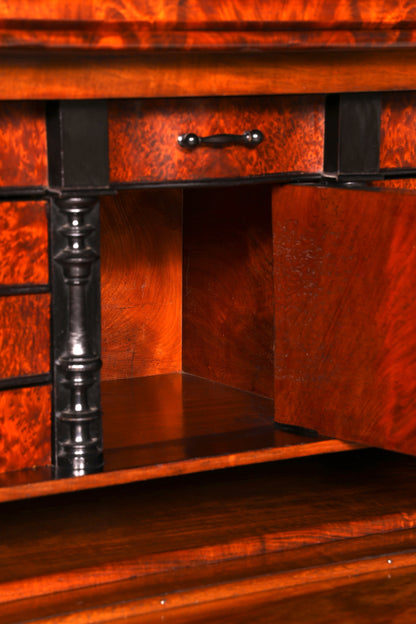 Wunderschöner Louis Philippe Sekretär Vertiko Highboard Schreibsekretär Biedermeier Massivholz um 1880