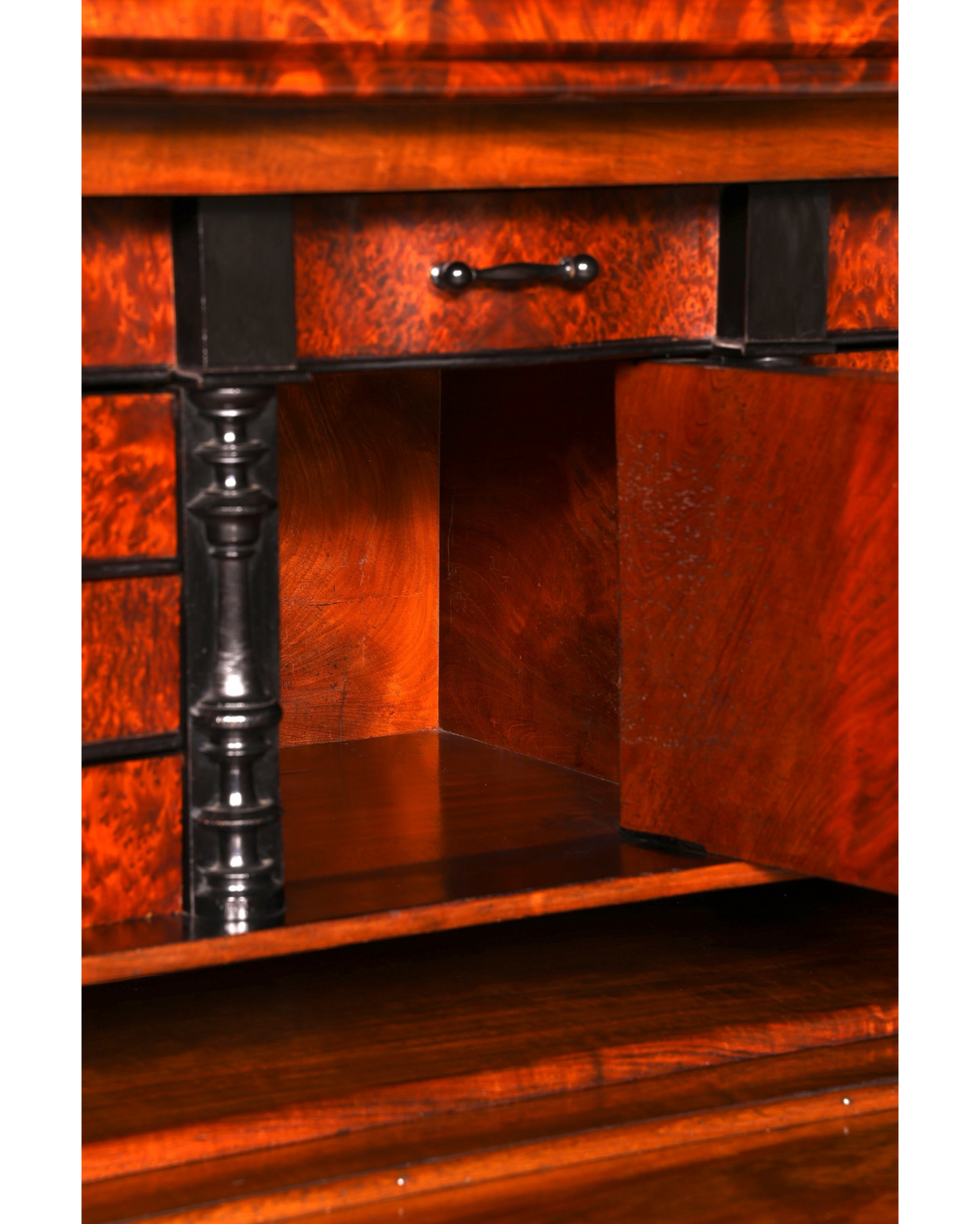 Wunderschöner Louis Philippe Sekretär Vertiko Highboard Schreibsekretär Biedermeier Massivholz um 1880