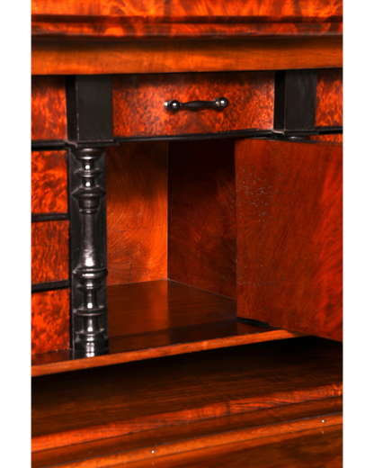Wunderschöner Louis Philippe Sekretär Vertiko Highboard Schreibsekretär Biedermeier Massivholz um 1880