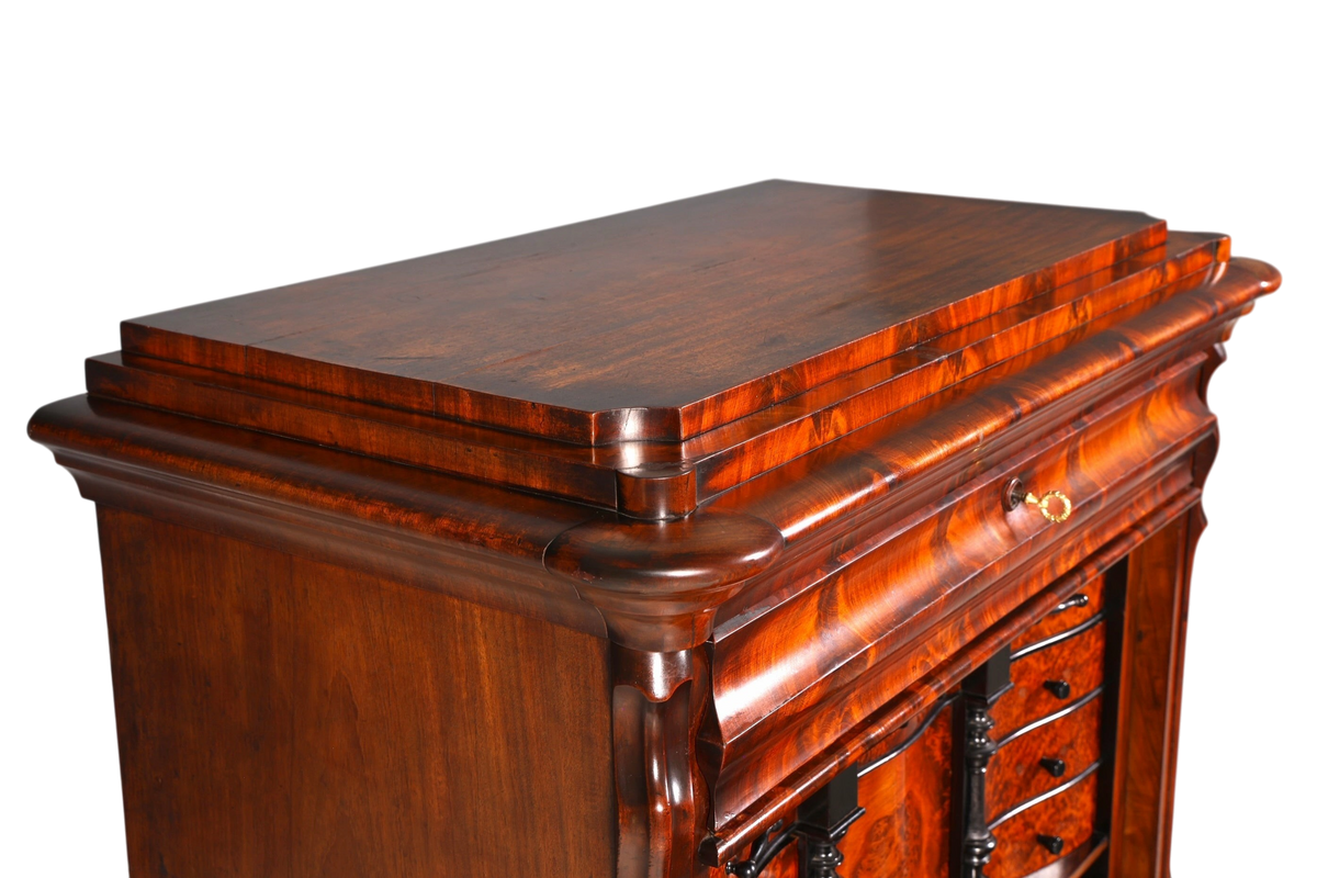 Wunderschöner Louis Philippe Sekretär Vertiko Highboard Schreibsekretär Biedermeier Massivholz um 1880
