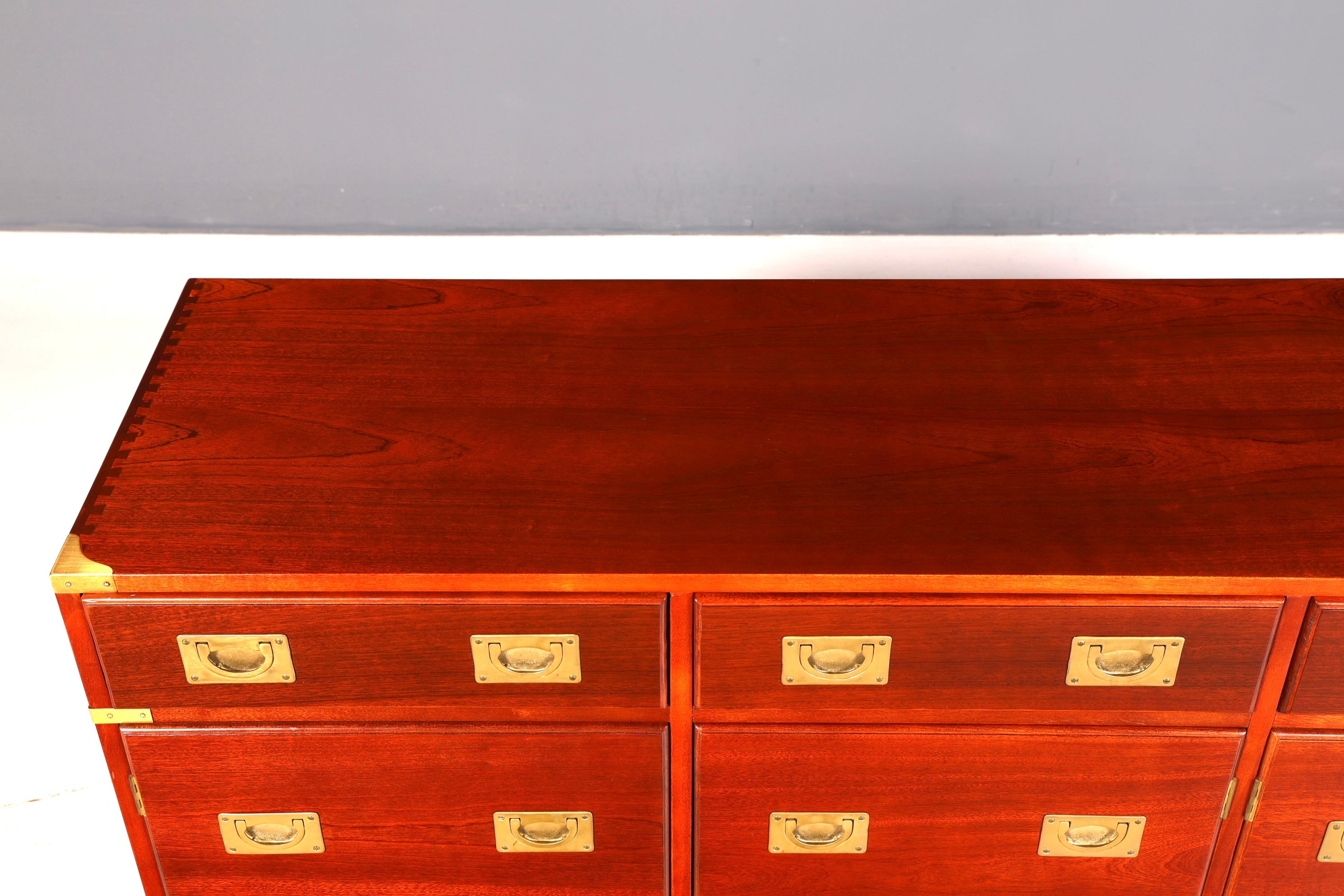 Traumhaftes XXL Maritim Sideboard Englische Schiffs Kommode Englisch Antik Schrank Military Chest