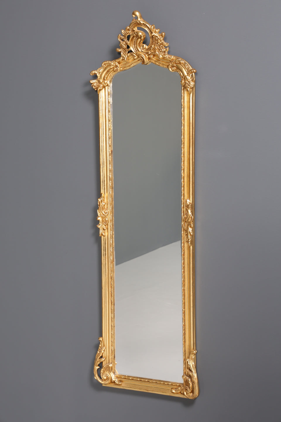 Spiegel groß Stil Empire Jugendstil facettiert 127x60cm Mahagoni