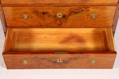 Beautiful Louis Philippe Secretary Vertiko Wilhelminian style walnut antique chest of drawers around 1880