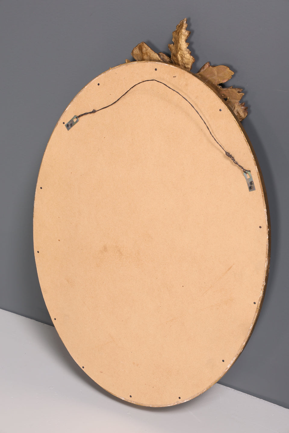 Ovaler Prunk Barock Stil Wandspiegel Ornamenten Gold Spiegel