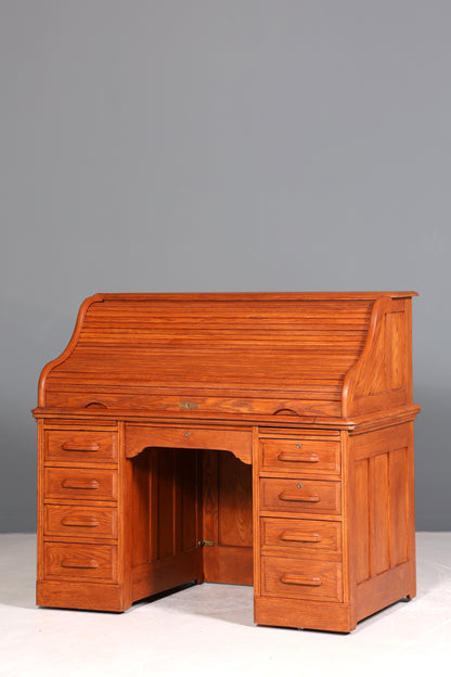 Wunderschöner Sekretär im Bauhaus Stil Rollladen Sekretär Art Deco Schreibtisch Office Table