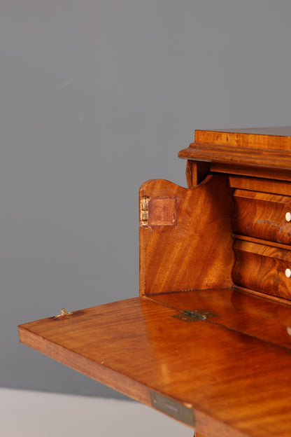 Beautiful Louis Philippe Secretary Vertiko Wilhelminian style walnut antique chest of drawers around 1880