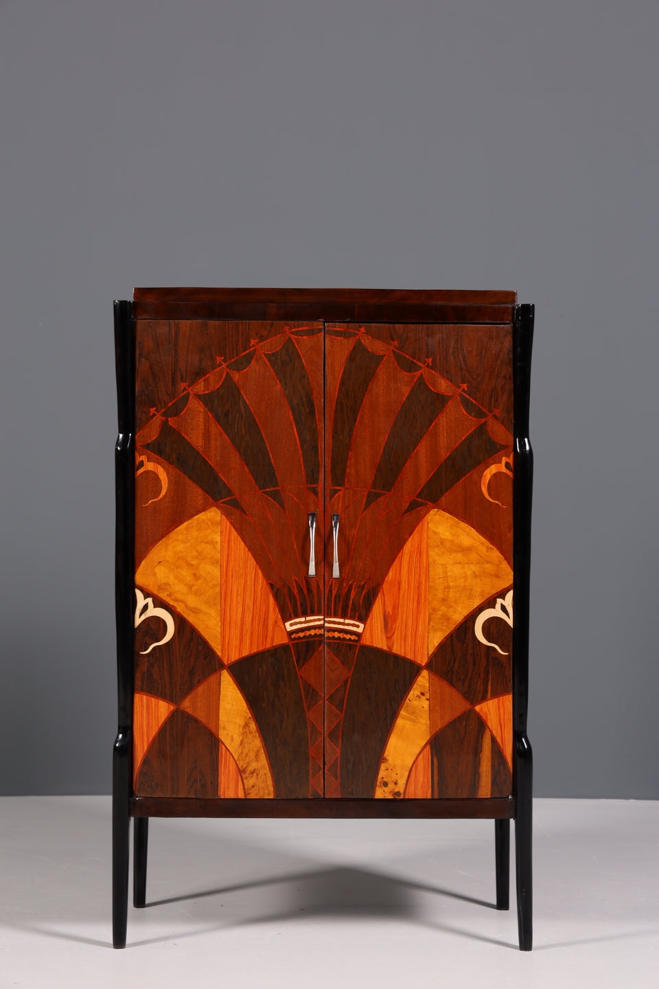 Edles Art Deco Stil Highboard Schrank Kommode Vertiko Sun Cabinet