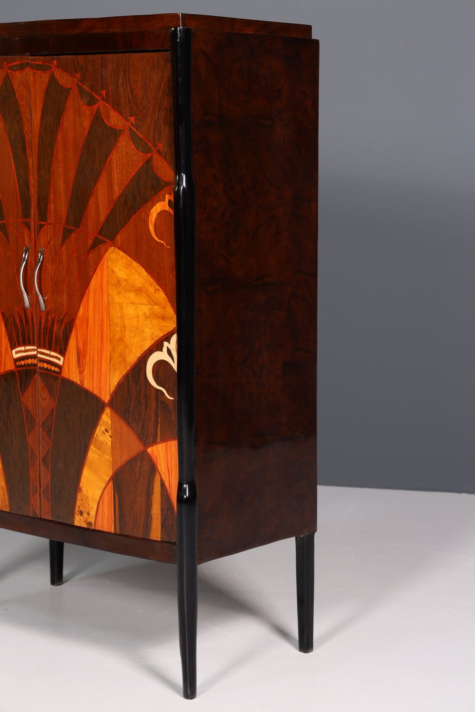 Edles Art Deco Stil Highboard Schrank Kommode Vertiko Sun Cabinet