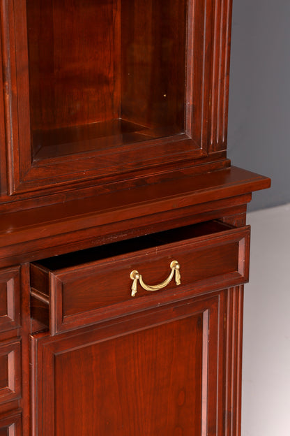 Wunderschöne Original Selva Vitrine Villa Borghese Antik Stil massiv Holz Buffet Schrank Bibliothek
