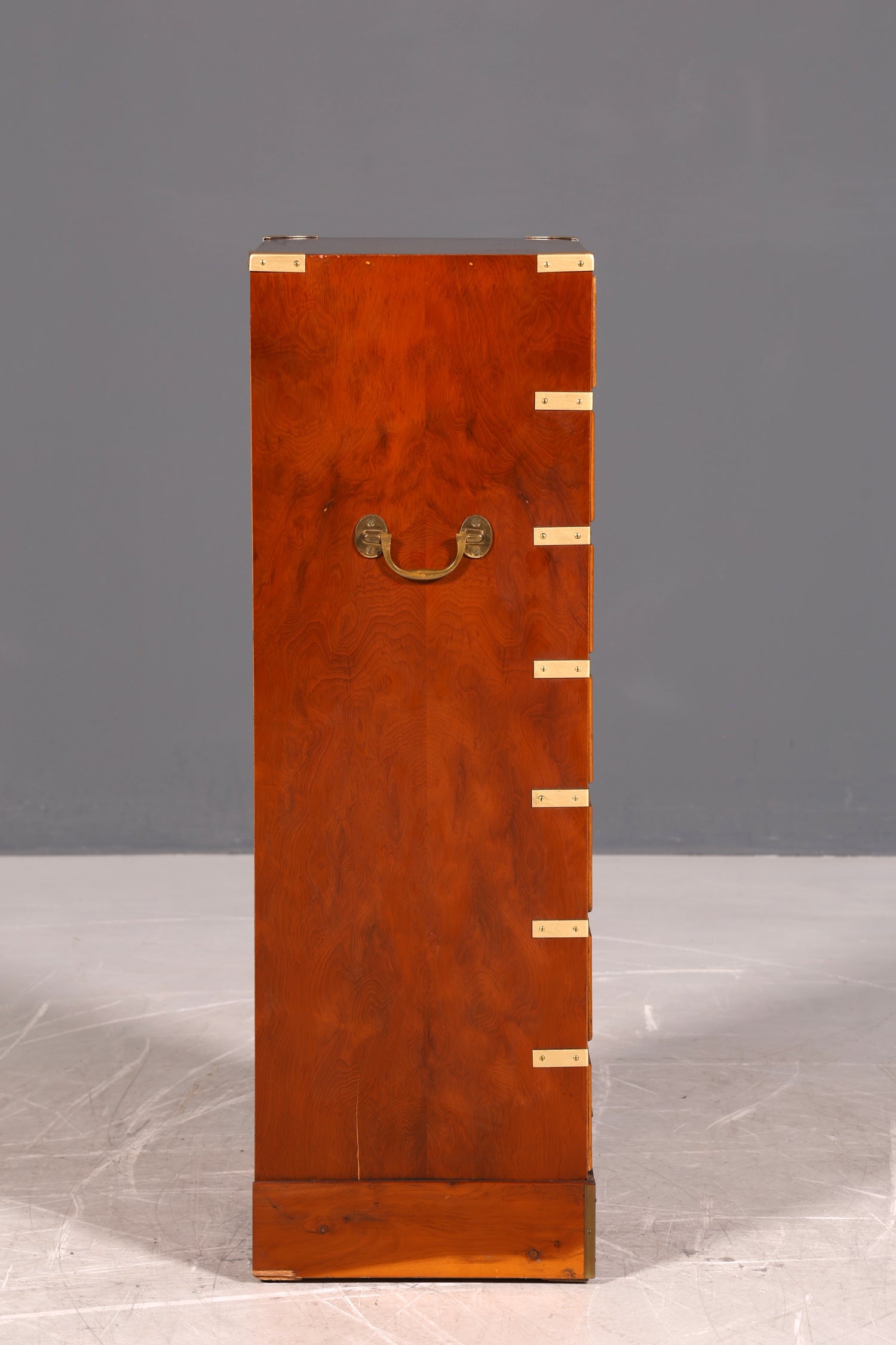 Edle Schmale Maritime Vertiko Englisch Military Chest Kommode Antik Kolonialstil