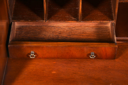 Wunderschöner Maritimer Sekretär Englisch Schreibkommode echt Holz Englischer echt Lederauflage Schreibtisch