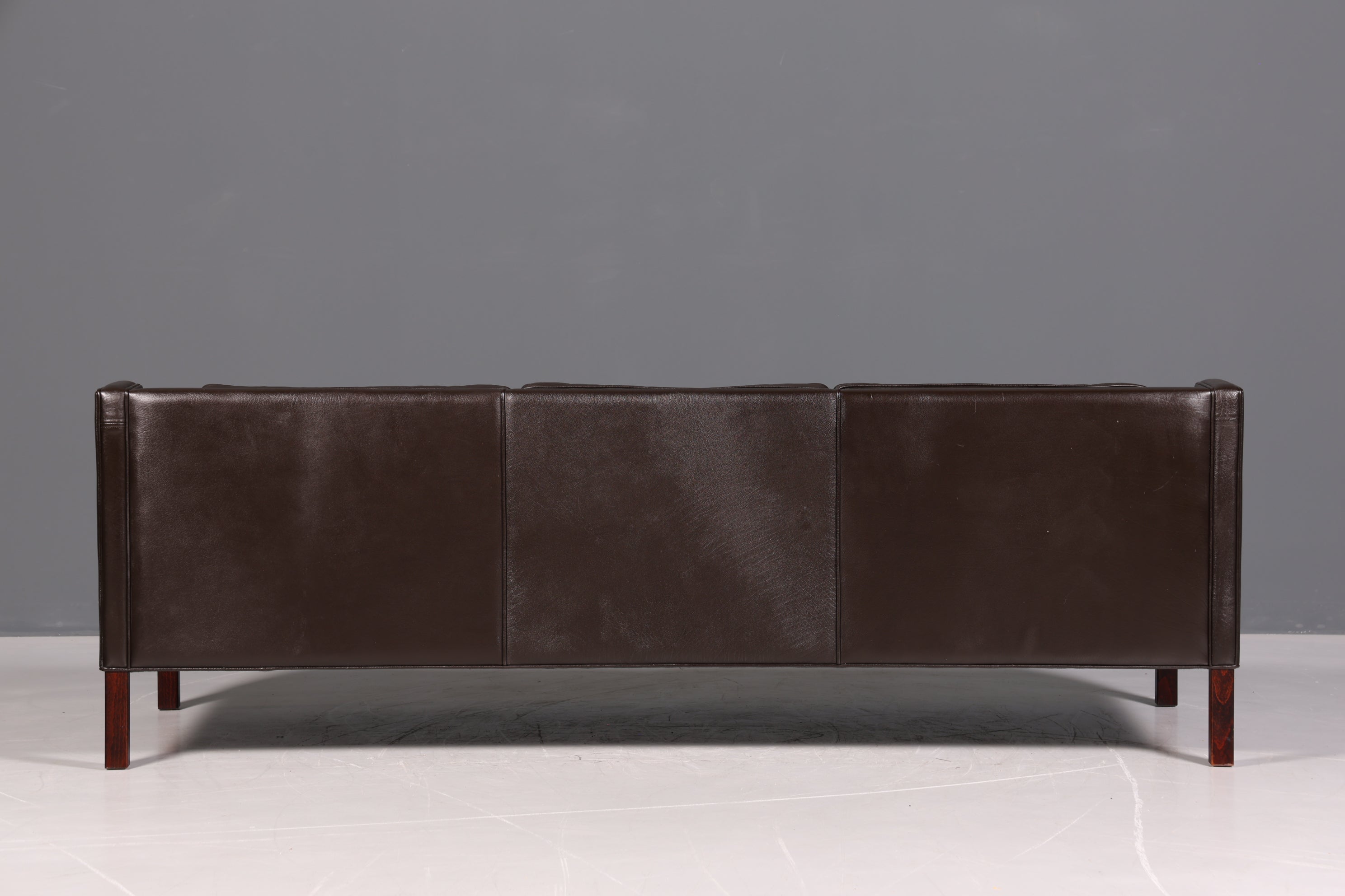 Wunderschönes Designer Børge Mogensen Sofa 3 Sitzer echt Leder Couch Modell 2213 Made in Denmark Canapé