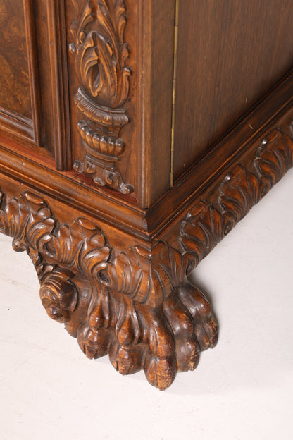 Imposanter Neorenaissance Schreibtisch Herrenzimmer Gründerzeit Bürotisch Antik Office Table