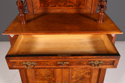 Traumhaftes Gründerzeit Vertiko mit Aufsatz Jugendstil Schrank Antik Highboard Buffet Kommode Vintage