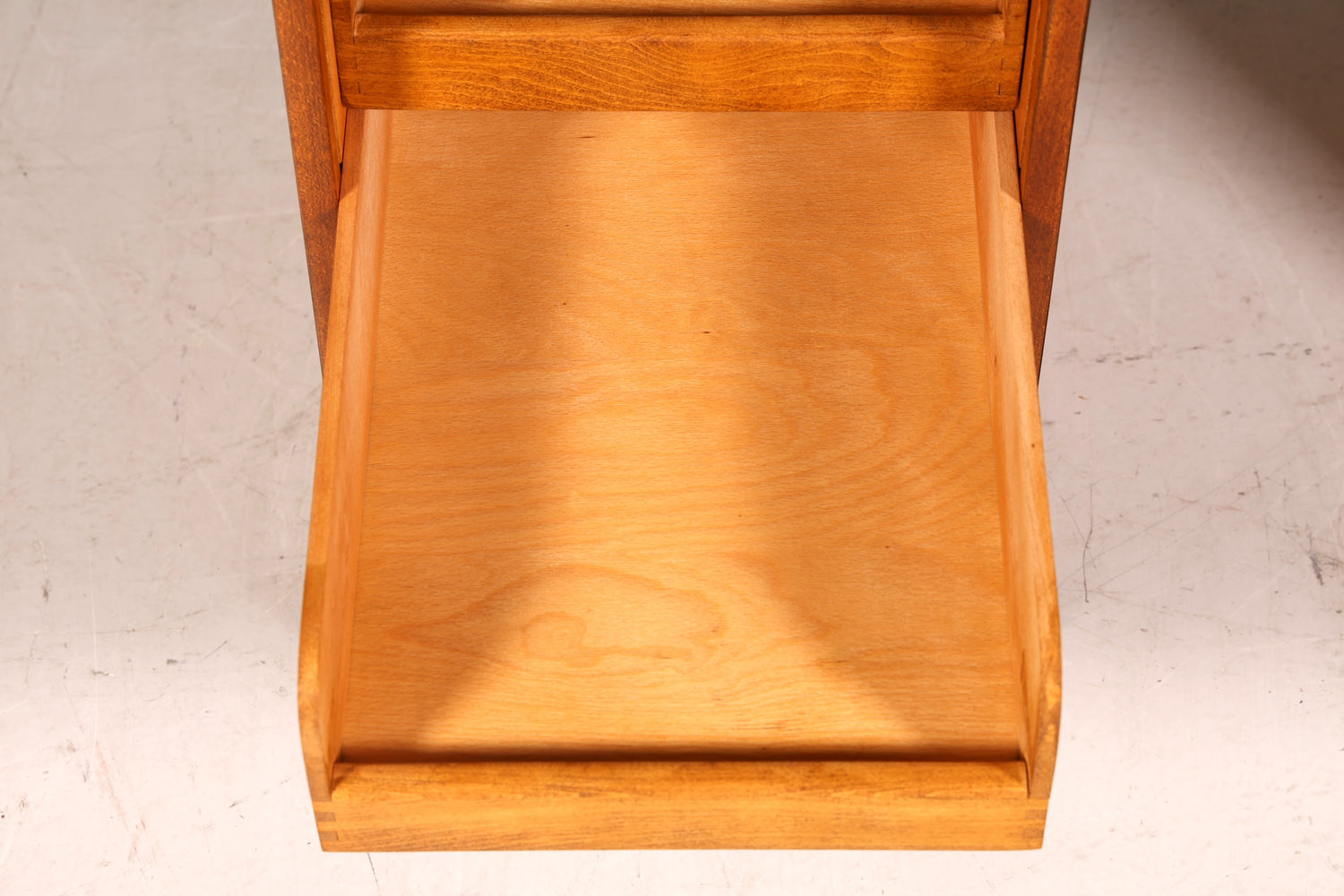 Stilvoller Bauhaus Rollladen Schreibtisch Mid Century echt Holz Bürotisch Vintage Office Table