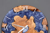 Stilvolle Handgefertigte Epoxidharz Wanduhr Olivenbaum Uhr Epoxy Analog Uhr