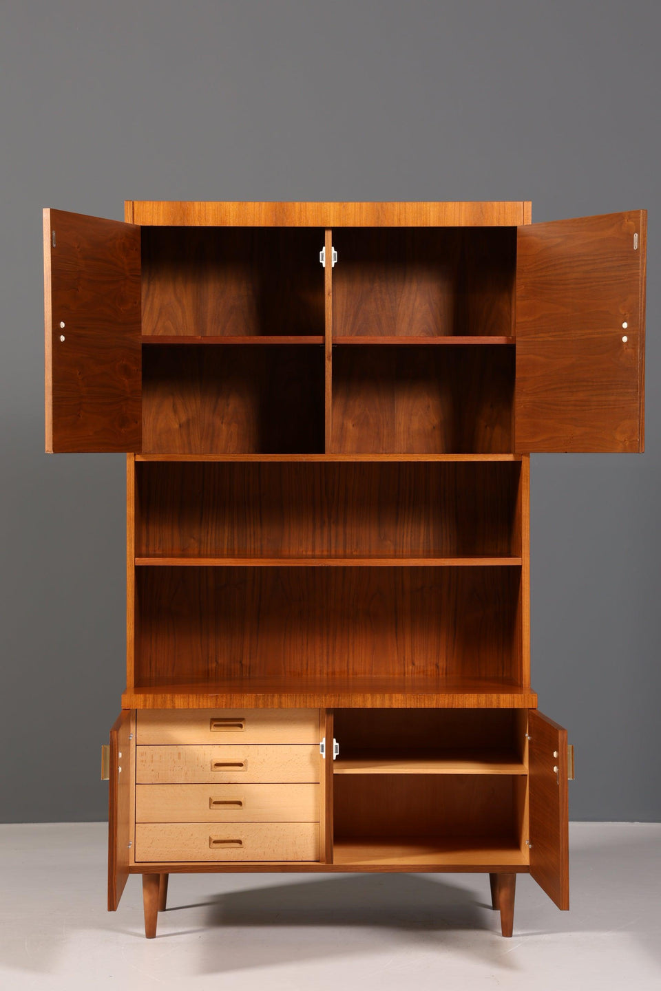 Stilvolles Mid Century Bücherregal Palisander Regal 60er Jahre Schrank Vintage Bücherablage Retro Kommode