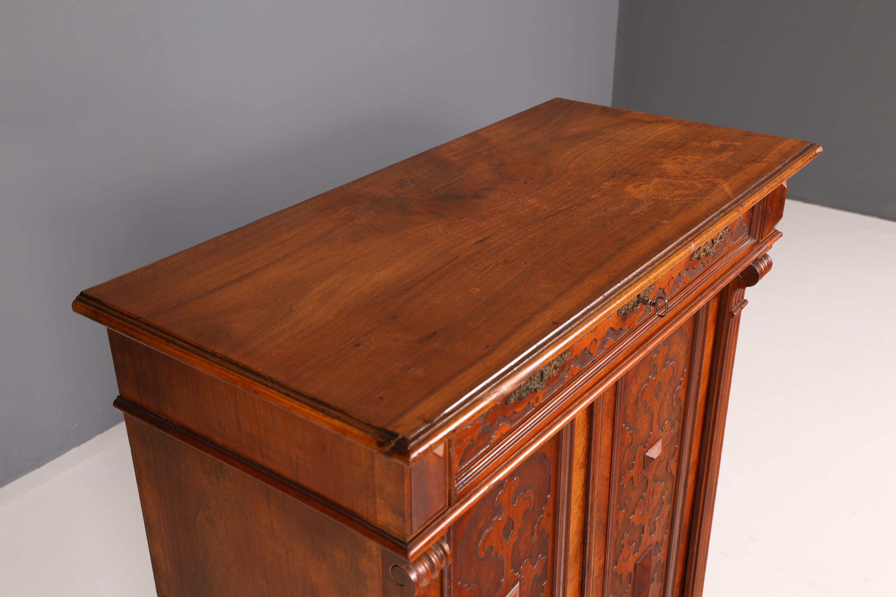Wunderschönes Gründerzeit Vertiko Jugendstil Schrank Antik Highboard Buffet Kommode Vintage