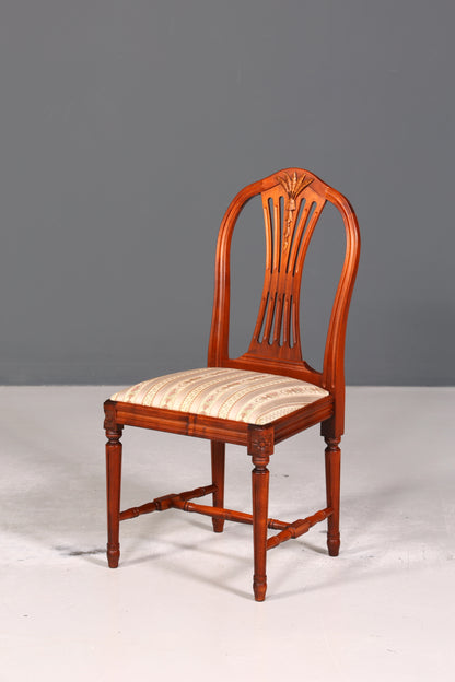 6x Traumhafte Stühle im Gustavianischer Stil Englisch Stil Küchenstühle Antik Stil Esszimmer Stuhl Set