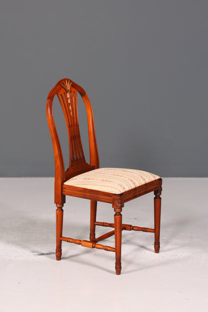 6x Traumhafte Stühle im Gustavianischer Stil Englisch Stil Küchenstühle Antik Stil Esszimmer Stuhl Set