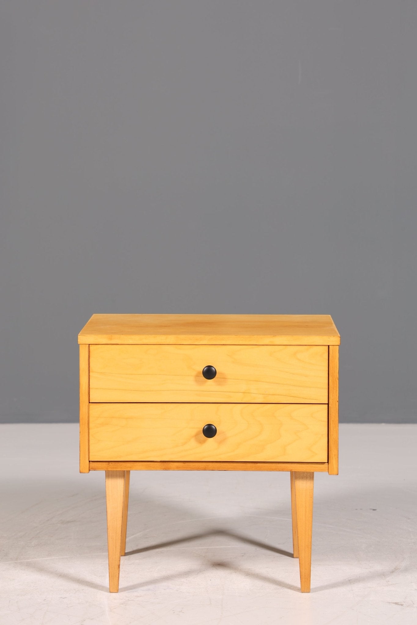 Schlichte Mid Century Kommode Vintage Nachttisch 60s Schubladenkommode Retro Ablagetisch 1 von 2