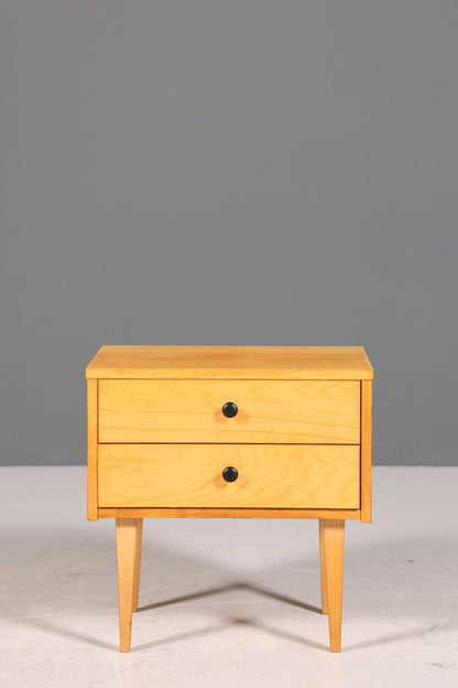 Schlichte Mid Century Kommode Vintage Nachttisch 60s Schubladenkommode Retro Ablagetisch 1 von 2