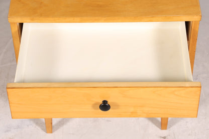 Schlichte Mid Century Kommode Vintage Nachttisch 60s Schubladenkommode Retro Ablagetisch 1 von 2