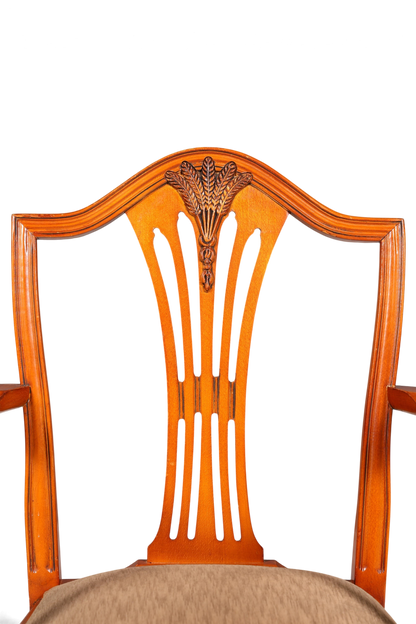 Edler Englischer Stuhl im Hepplewithe Stil Englisch Armlehnstuhl Dining Chair Küchenstuhl Sekretär Stuhl 2 von 2