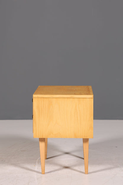 Simple Mid Century Chest of Drawers Vintage Bedside Table 60s Chest of Drawers Retro Storage Table 2 of 2