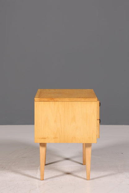 Simple Mid Century Chest of Drawers Vintage Bedside Table 60s Chest of Drawers Retro Storage Table 2 of 2