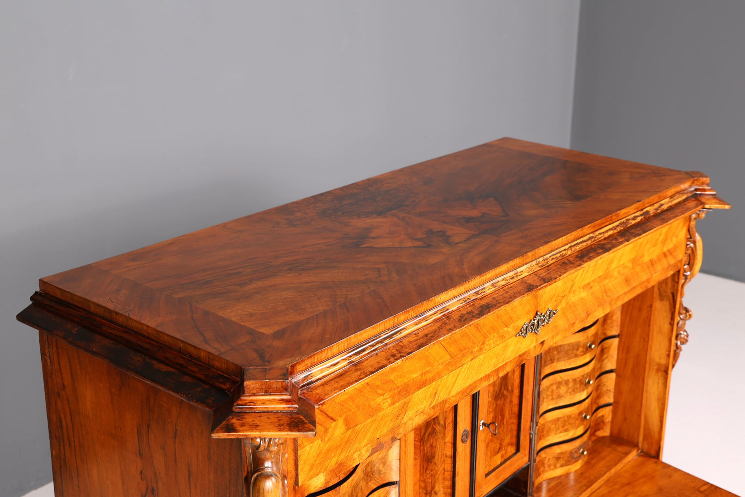 Wunderschöner Louis Philippe Sekretär Vertiko Highboard Schreibsekretär Massivholz