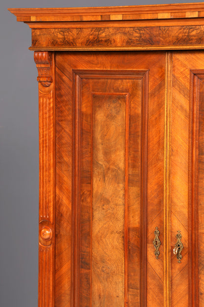 Edler Gründerzeit Kleiderschrank um 1880 Antik Schrank Jugendstil Wäscheschrank Dielenschrank Vintage