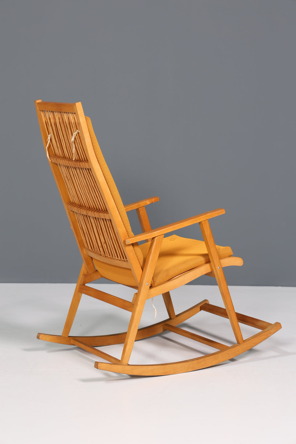 Original Hellerau Schaukelstuhl Mid Century Retro Wippstuhl VEB
