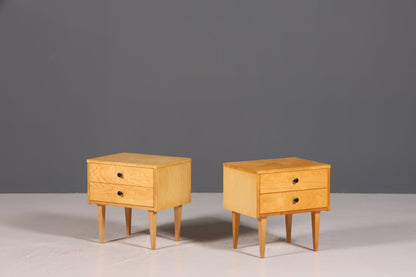 Simple Mid Century Chest of Drawers Vintage Bedside Table 60s Chest of Drawers Retro Storage Table 2 of 2