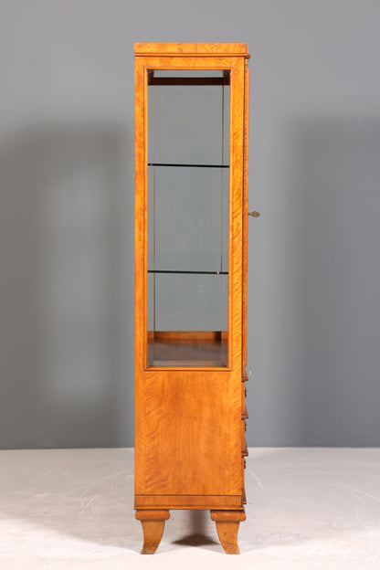 Traumhafte Vitrine im Biedermeier Stil Antik Schrank Geschirrschrank Art Deco Regal