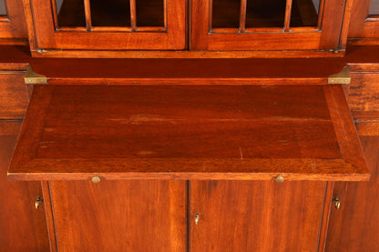Beeindruckender Maritimer Vitrinenschrank Englischer Schrank Echt Holz Bibliothek Bücherschrank Anrichte Vintage