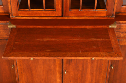 Beeindruckender Maritimer Vitrinenschrank Englischer Schrank Echt Holz Bibliothek Bücherschrank Anrichte Vintage